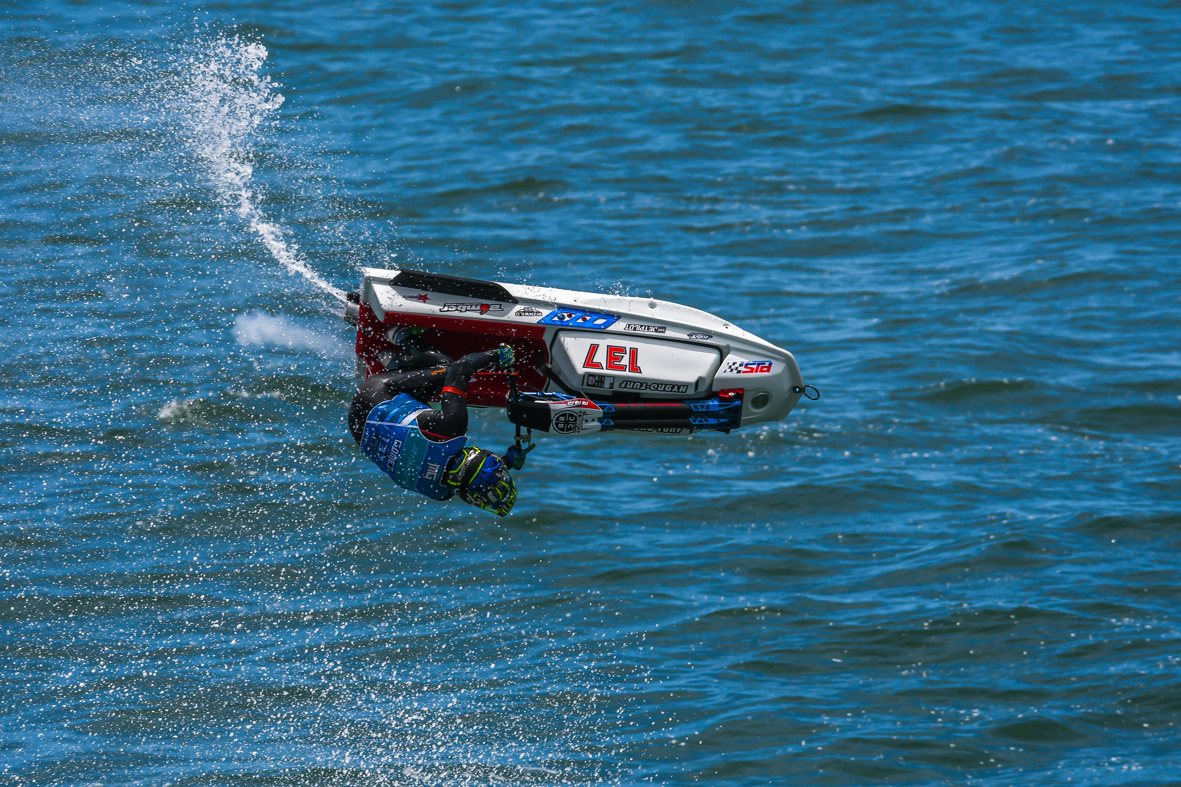 Mark Gomez Barrel Roll on PJS 550 During Huntington Beach Motosurf Race