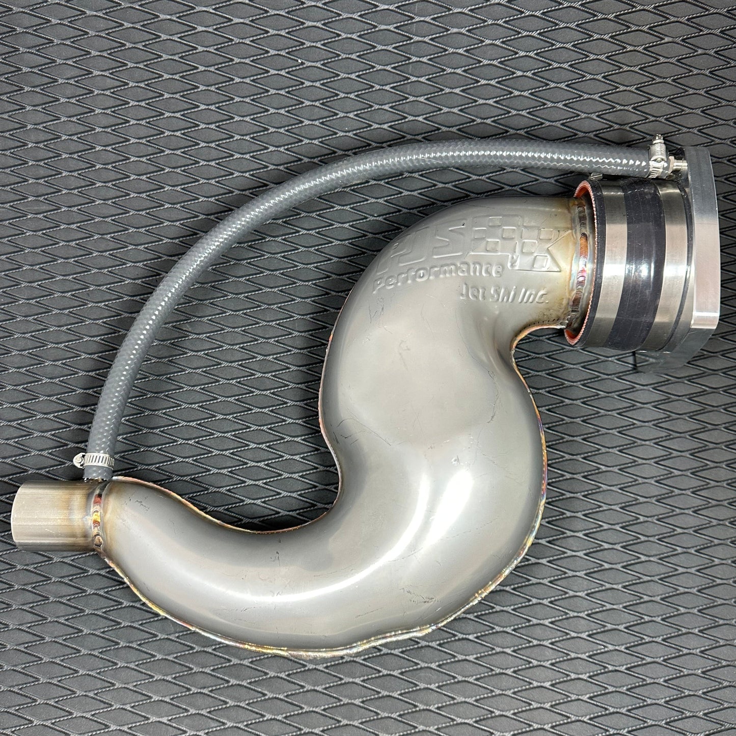 PJS Kawasaki 550 Gen 3 Half Pipe Exhaust system  with Black Coupler and waterline Complete