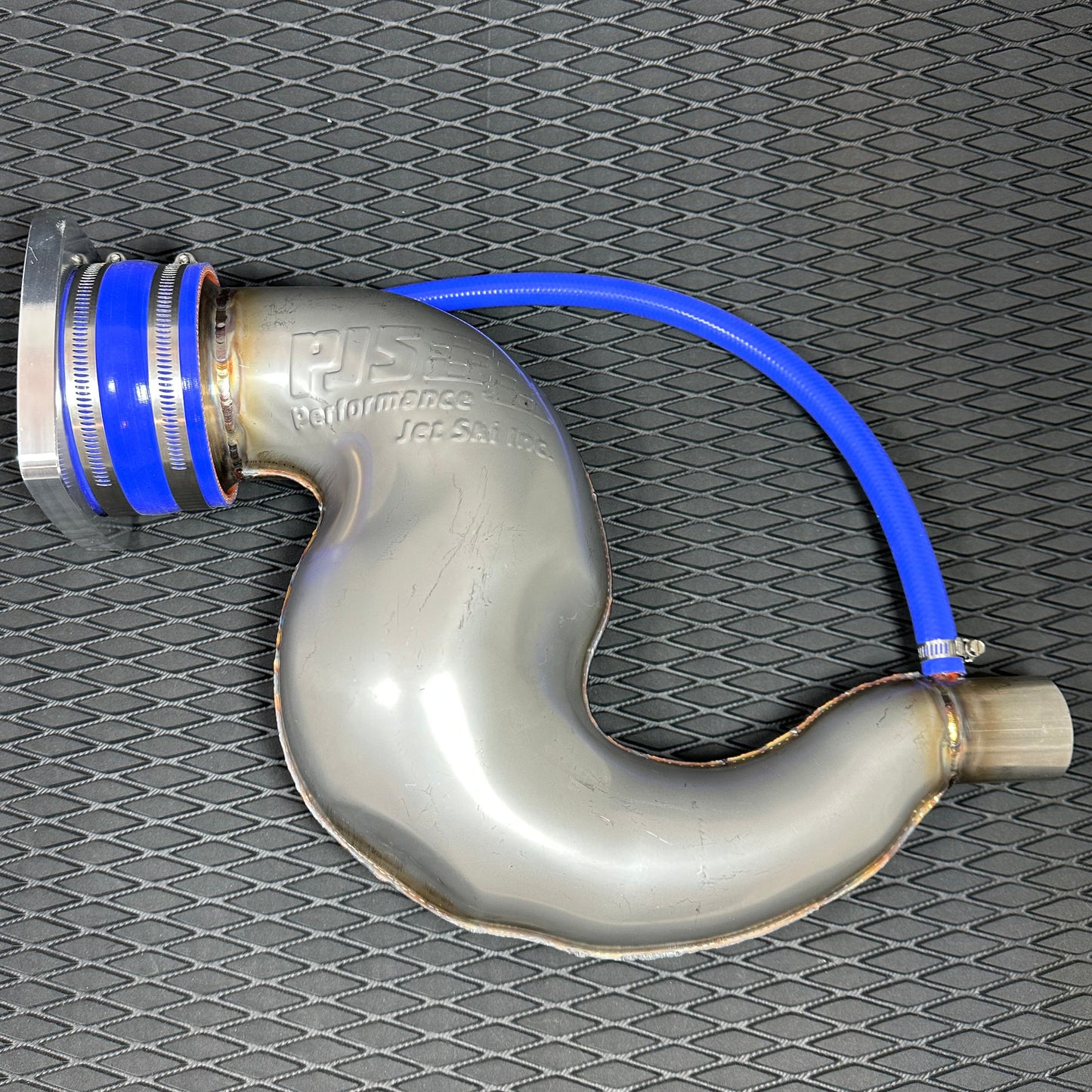PJS Kawasaki 550 Gen 3 Half Pipe Exhaust system  with Blue Coupler and waterline Complete