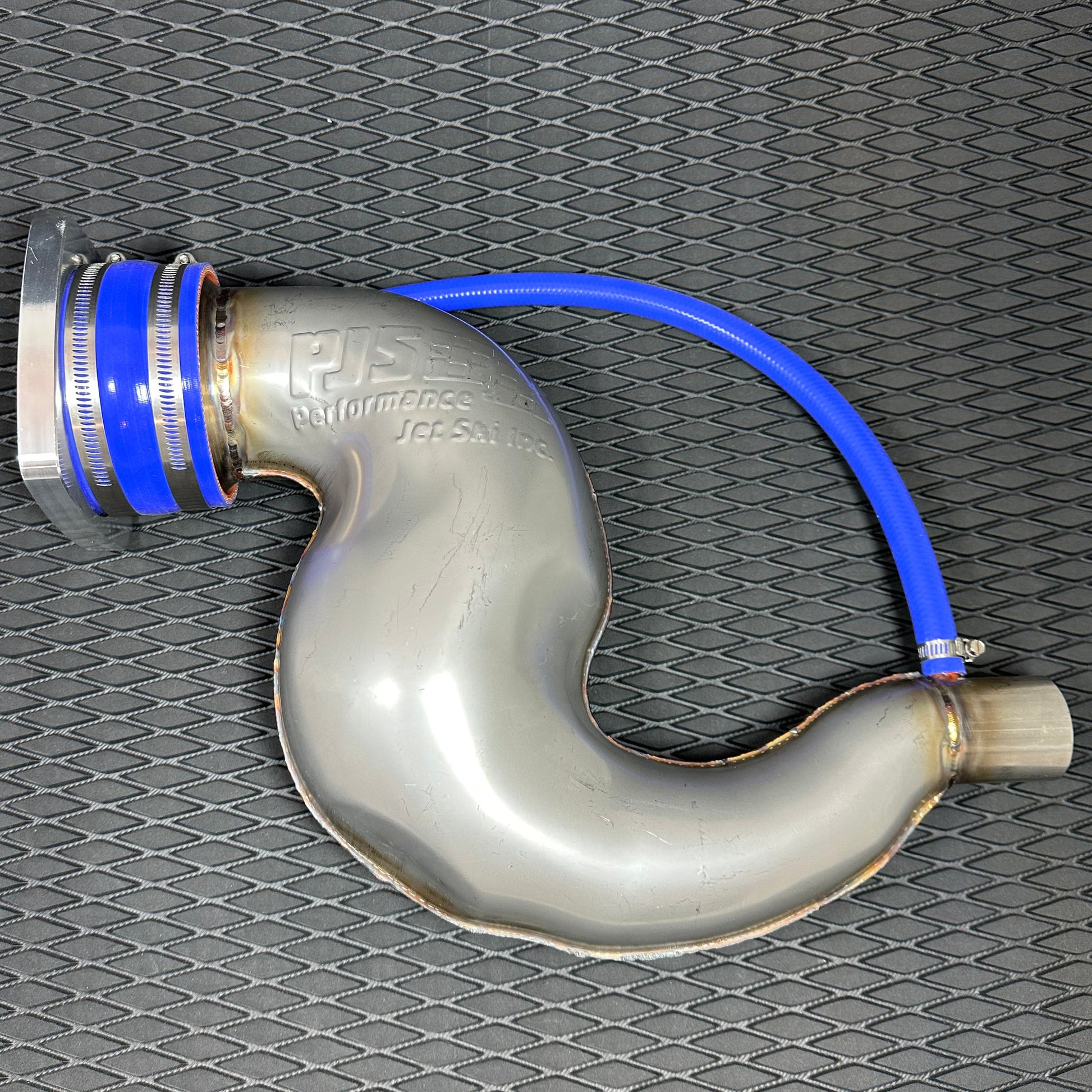 PJS Kawasaki 550 Gen 3 Half Pipe Exhaust system  with Blue Coupler and waterline Complete