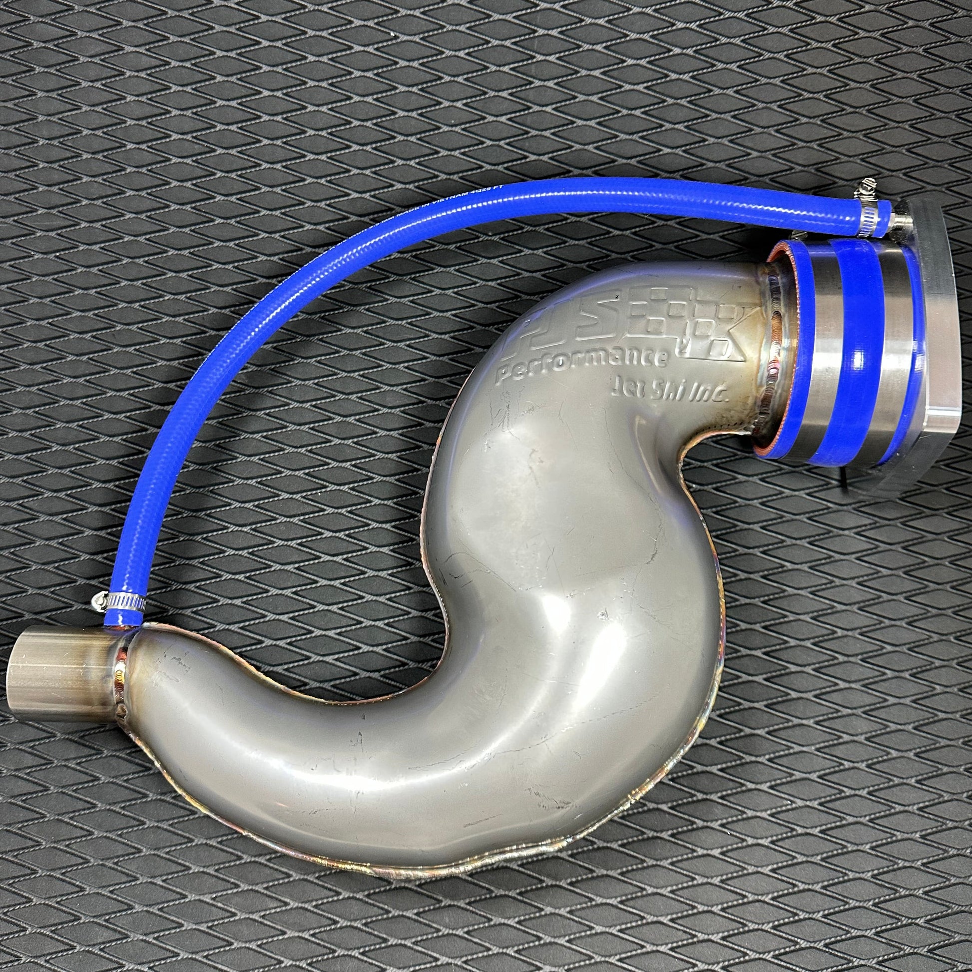 PJS Kawasaki 550 Gen 3 Half Pipe Exhaust system  with Blue Coupler and waterline Complete Left